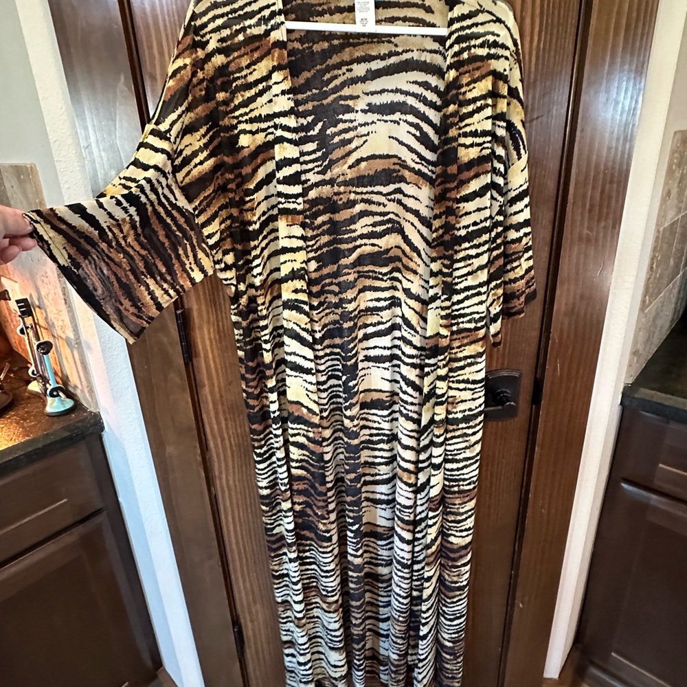 Animal Print Kimono Cardigan